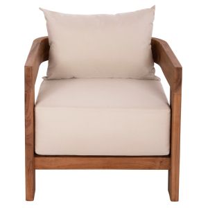 Kioto HM6380 armchair, teak wood in natural color, 70X74X72HCM.
