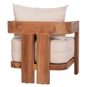 Kioto HM6380 armchair, teak wood in natural color, 70X74X72HCM.