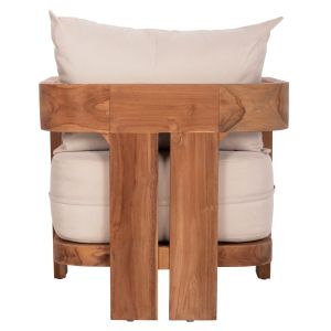Kioto HM6380 armchair, teak wood in natural color, 70X74X72HCM.