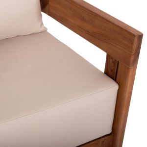 Kioto HM6380 armchair, teak wood in natural color, 70X74X72HCM.
