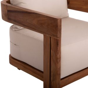 Kioto HM6380 armchair, teak wood in natural color, 70X74X72HCM.
