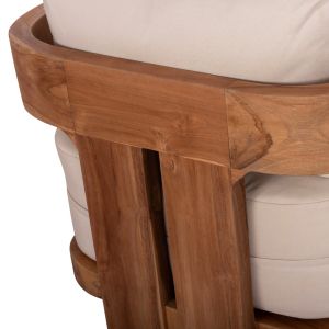Kioto HM6380 armchair, teak wood in natural color, 70X74X72HCM.