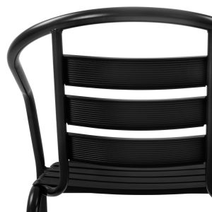 Garden table and chairs 3 pcs. Laura HM10468.03 metal and aluminum-black