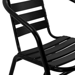Garden table and chairs 3 pcs. Laura HM10468.03 metal and aluminum-black