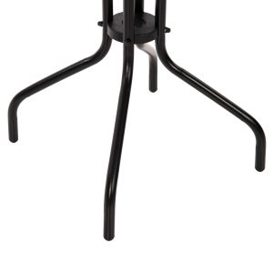 Garden table and chairs 3 pcs. Laura ημ10467.03 metal and aluminum φ60cm black