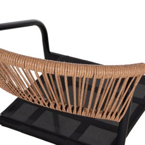 Garden table and chairs 5 pcs. Bruno HM10860.03 metal 140X80CM black