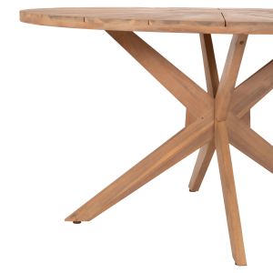 Garden table and chairs 5 pcs. Corten HM10900.01 acacia wood in natural color-cushions in beige