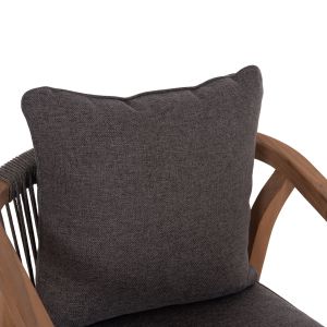 Garden table and chairs 5 pcs. Corten HM10900.02 acacia wood in natural color-cushions in gray