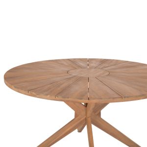 Garden table and chairs 5 pcs. Corten HM10909 acacia wood & rope in natural colors
