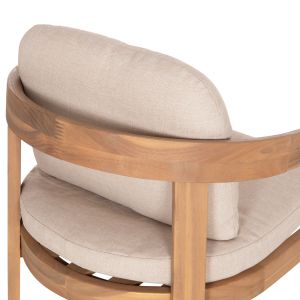 Garden table and chairs 5 pcs. Cravin HM10904 acacia wood in natural color-cushions in beige