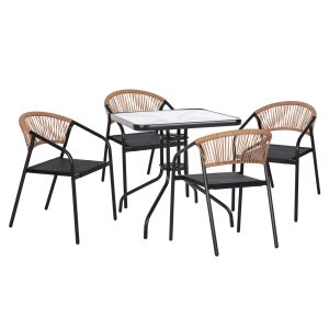 Garden table and chairs 5 pcs. Figo HM10880.03 metal