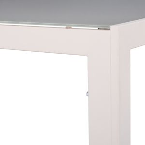 Garden table and chairs 5 pcs. Ofer HM21020 metal and aluminum 150X90CM-WHITE