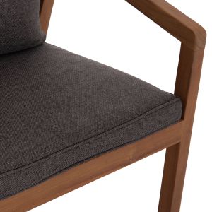 Garden table and chairs 5 pcs. Paraiso HM10898.02 acacia wood in natural color-cushions in gray