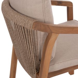 Garden table and chairs 7 pcs. Contrel HM10899.01 acacia wood in natural color-cushions in beige