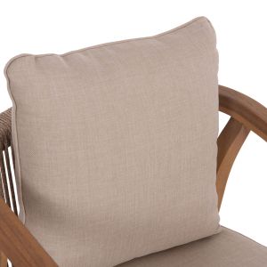 Garden table and chairs 7 pcs. Contrel HM10901.01 acacia wood in natural color-cushions in beige