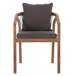 Garden table and chairs 7 pcs. Contrel HM10901.02 acacia wood in natural color-cushions in gray