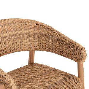 Garden table and chairs 7 pcs. Cort HM10908 acacia wood & rope in natural colors