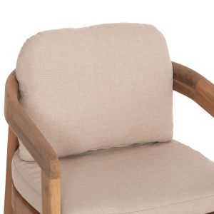 Garden table and chairs 7 pcs. Filem HM10905 acacia wood in natural color-cushion in beige