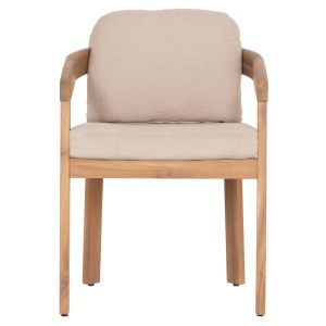 Garden table and chairs 7 pcs. Filem HM10905 acacia wood in natural color-cushion in beige