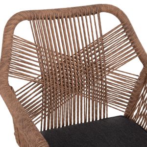 Garden table and chairs 7 pcs. Topin HM10825.01 aluminum in White-polywood-pe rattan