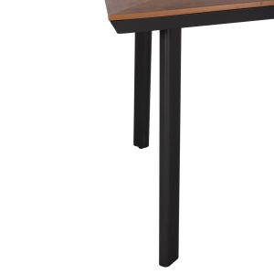 Garden table and chairs 7 pcs. Topin HM10825.03 aluminum in Dark gray-polywood-pe rattan