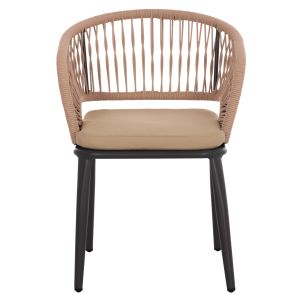 Garden table and chairs 9 pcs. Magnet HM10828.01 aluminum in Dark gray-polywood-pe rope