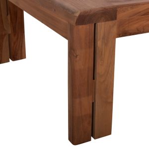 Garden rectangular coffee table Kioto HM6384 teak in natural color 130X70X40HCM.