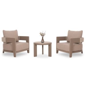 Garden set 3 pieces Absolution SM10858.02 beige aluminum cushions with sintered stone