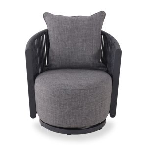 Garden set 3 pieces Lorien SM10845.02 aluminum and cushions in charcoal color