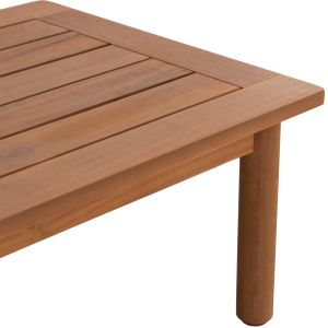 Garden set 4 pieces Elmora HM6517 acacia wood - polyester cushion covers in ecru color