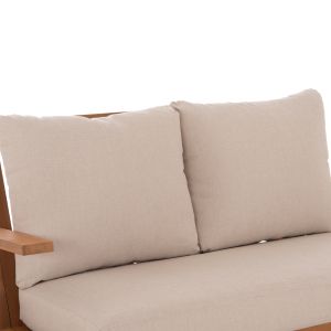Garden set 4 pieces Mirex HM6521 acacia wood - polyester cushion covers in ecru color