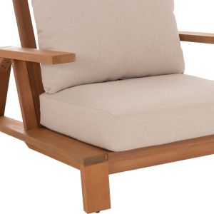 Garden set 4 pieces Mirex HM6521 acacia wood - polyester cushion covers in ecru color