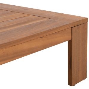 Garden set 4 pieces Solara HM6514 acacia wood - polyester cushion covers in ecru color