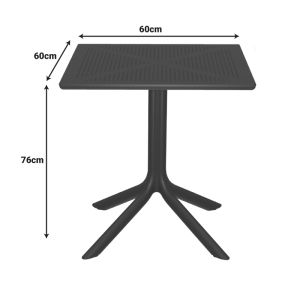 Groovy Hush cappuccino PP table and chairs set 60x60x76cm