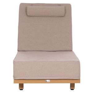Professional chaise longue Jessie HM10714.05 aluminum cushion with heat-transferring condition, beige, 200X71X79ВСМ