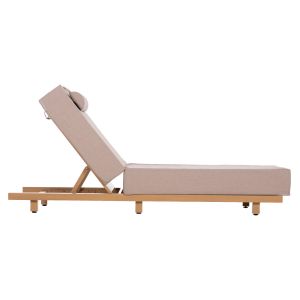 Professional chaise longue Jessie HM10714.05 aluminum cushion with heat-transferring condition, beige, 200X71X79ВСМ