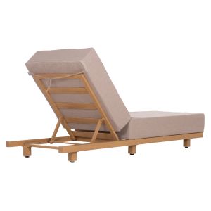 Professional chaise longue Jessie HM10714.05 aluminum cushion with heat-transferring condition, beige, 200X71X79ВСМ
