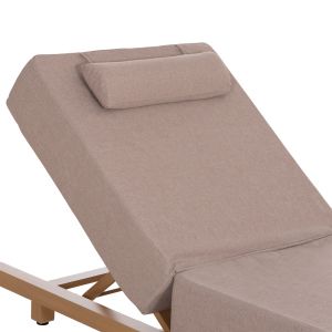 Professional chaise longue Jessie HM10714.05 aluminum cushion with heat-transferring condition, beige, 200X71X79ВСМ