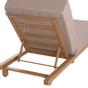 Professional chaise longue Jessie HM10714.05 aluminum cushion with heat-transferring condition, beige, 200X71X79ВСМ