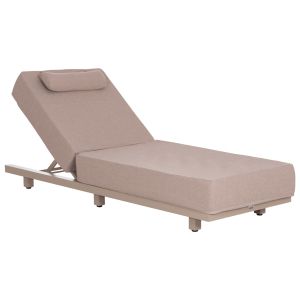 Professional lounger Jessie HM10714.04 cappuccino aluminum-beige cushion 200X71X79ВСМ.