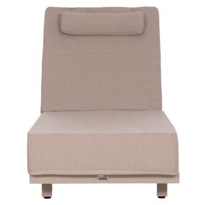 Professional lounger Jessie HM10714.04 cappuccino aluminum-beige cushion 200X71X79ВСМ.