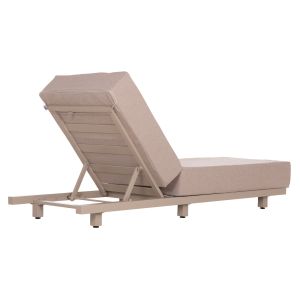 Professional lounger Jessie HM10714.04 cappuccino aluminum-beige cushion 200X71X79ВСМ.