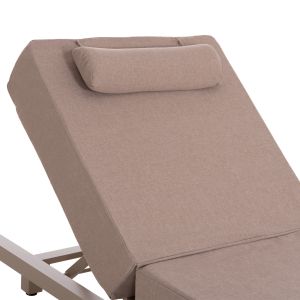 Professional lounger Jessie HM10714.04 cappuccino aluminum-beige cushion 200X71X79ВСМ.