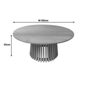 Холна маса Kenda I mindi, естествено дърво, D100x45см