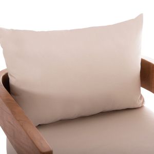 Chaise longue with cushions Kioto HM6385 teak wood in natural color 165X70X64HCM.