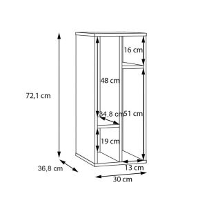 Alice shelf, sand color 30X35X72CM