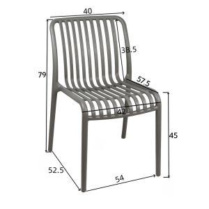 Zoi chair in white shade 42x58x79cm
