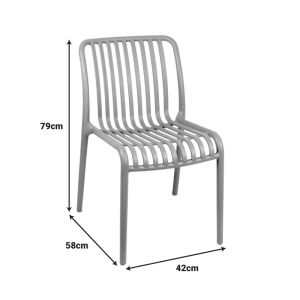 Bar stool Laudre in cappuccino shade 56x36x87cm