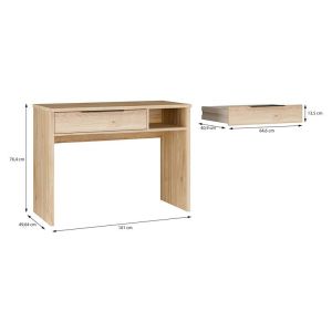 Desk Aria Mauvella oak color 101X50X77CM