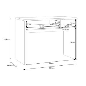 Desk Aria Mauvella oak color 101X50X77CM